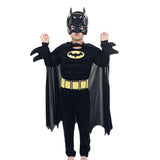 Dress Children Halloween Vampire Black Bat Costume Cosplay Black Cape