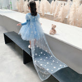 Kid Girl Mesh Princess Autumn Elsa Pompous  Frozen Dresses