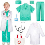 Children's Surgical Clothing Medical Clothing White Coat Children's Doctor Playing Nurse Clothing Baby