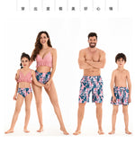 Parent-child Swimsuit Family Wear New Bikini Beach Pants Elastic Waist Swimsuit