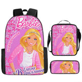 Kid Pink Barbie Backpack Large Capacity Student Bags