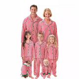 Family Christmas Parent-Child Suit Striped Pajamas Loungewear