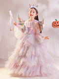1-12T Halloween Kid Baby Girl Sequined Princess Performance Dresses