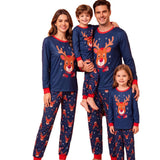 Family Matching Christmas Autumn Winter Parent-child Elk Contrasting Pajamas