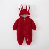 Baby Warm Imitation Lamb Fleece Thickened Romper