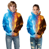 Children's Long-sleeved Hooded Pullover Sweater Trendy Children's Pullover Top