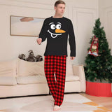 Family Matching Cartoon Plaid Christmas Parent-child Printed Loungewear Pajamas