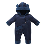 0-24M Baby Onesie Warm Fleece Winter Romper
