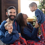 Family Matching Christmas Plaid Print Parent-child Long-sleeved Pajamas Loungewear