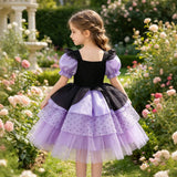 Kids Dress Girls Dress Summer Purple Sweet Cool Princess Dress Halloween Dress