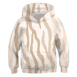 3D Digital Zebra Stripe Texture Trend Casual Children's Clothing Hooded Sweater