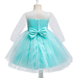 Kid Girls Spring Mesh Gauze Pengpeng Princess Performance Dresses