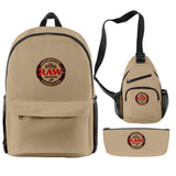Kid Student Cigar Backpack Trend Casual School Bag 3 Packs