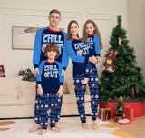 Family Matching Snowman Letters Christmas Parent-child Printed Loungewear Pajamas