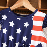 Kid Baby Girl Summer Independence Day Mesh Dress