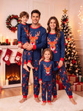 Family Matching Christmas Autumn Winter Parent-child Elk Contrasting Pajamas