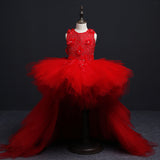 2-12T Kid Baby Girls Evening Princess Catwalk Trailing Wedding Dresses