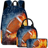 Kid School Season Basketball Cartoon Large Capacity Backpack 3 pcs/set