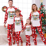 Family Matching Parent-child Loungewear Christmas Stitching Pajamas