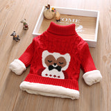 1-6T Kid Baby Girl Boy Long-sleeved Cartoon Turtleneck Knitted Sweater