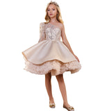 Kid Girl Princess Sequined Catwalk Bow Tutu Dresses