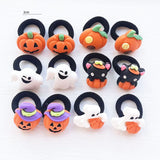 Cute Halloween Pumpkin Ghost Kids Hair Band Rubber Band Girl Headrope Headgear Set