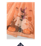 Children's Halloween Cloak Cloak Foreign Trade Children's Orange Pumpkin Broom Cartoon