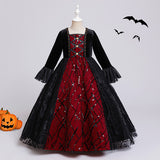 3-12T Kid Girl Halloween Princess Cosplay Queen Dress