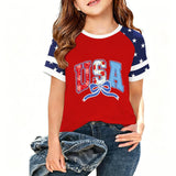 Kid Boy Girl USA Independence Day 250th Anniversary Casual  Loose T-Shirt Top