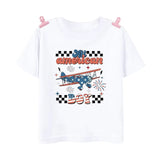 Kid Boy Girl American Dude Printed July 4th Independence Day Short Sleeve T-Shirt