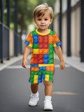 2026 New Sports Style Round Neck Short-sleeved Shorts Set Is Loose and Comfortable