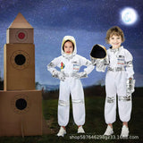 Kid Boy Girl Halloween Cosplay Costumes Astronaut Holiday Party Suits 4 Pcs Set