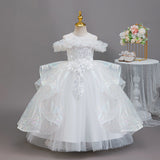 Kid Girls Luxury Niche Birthday Wedding Piano Performance Dresses