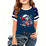 Kid Boy Girl USA Independence Day 250th Anniversary Casual  Loose T-Shirt Top