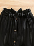 3-10Y Kid Girls Black White Classic Matching  Fashion Trend 2 Pcs Set