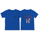 Kid Boy Girl Crew Neck Top Fashion Comfortable Independence Day T-shirt