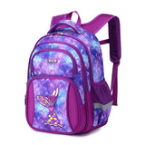 Kid Girl Primary School Striped Unicorn Cartoon Print Backpack