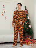 Halloween Parent-child Pajama Pumpkin Funny Devil Print Loungewear