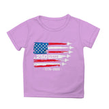 Kid Girl Boy 250th Anniversary Independence Day Printed Comfortable Casual T-Shirt