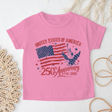 Kid Boy Girl USA Independence Day Fashion Short Sleeve T-Shirt Summer Top