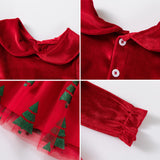 1-6Y Kid Baby' Girls Christmas Long Sleeve Mesh Party Dresses