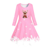 3-10Y Kid Girl  Christmas New Year Long Sleeve Dresses