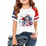 Kid Boy Girl USA Independence Day 250th Anniversary Casual  Loose T-Shirt Top