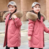 5-14T Kid Girls Cotton-padded Thickened Down Coats