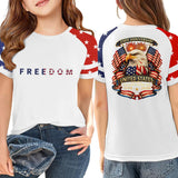Kid Girl USA Independence Day 250th Anniversary Summer T-Shirt Tops