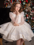 Kid Baby Girl Light Luxury Princess Birthday Pompous Flower Piano Dresses