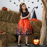 Halloween Dress Pumpkin Witch Cos Cartoon Dress Festival Costume