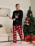 Family Matching Deer Snowflake Plaid Christmas Parent-child Pajamas