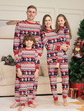 Family Matching Snowman Deer Printed Flower Loungewear Pajamas Set