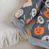 Halloween Kid Baby Boy Pumpkin Print Long Sleeve 2 Pcs Set